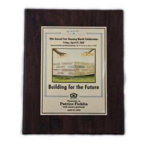 12'' x 15'' oak wood plaque - P1215