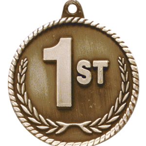 2 inch high relief bronze medal - HR700G