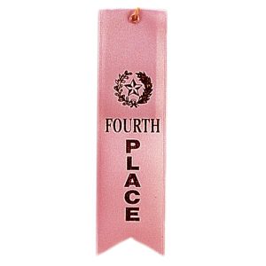 2'' x 8'' 4th place ribbon with string - RIB04